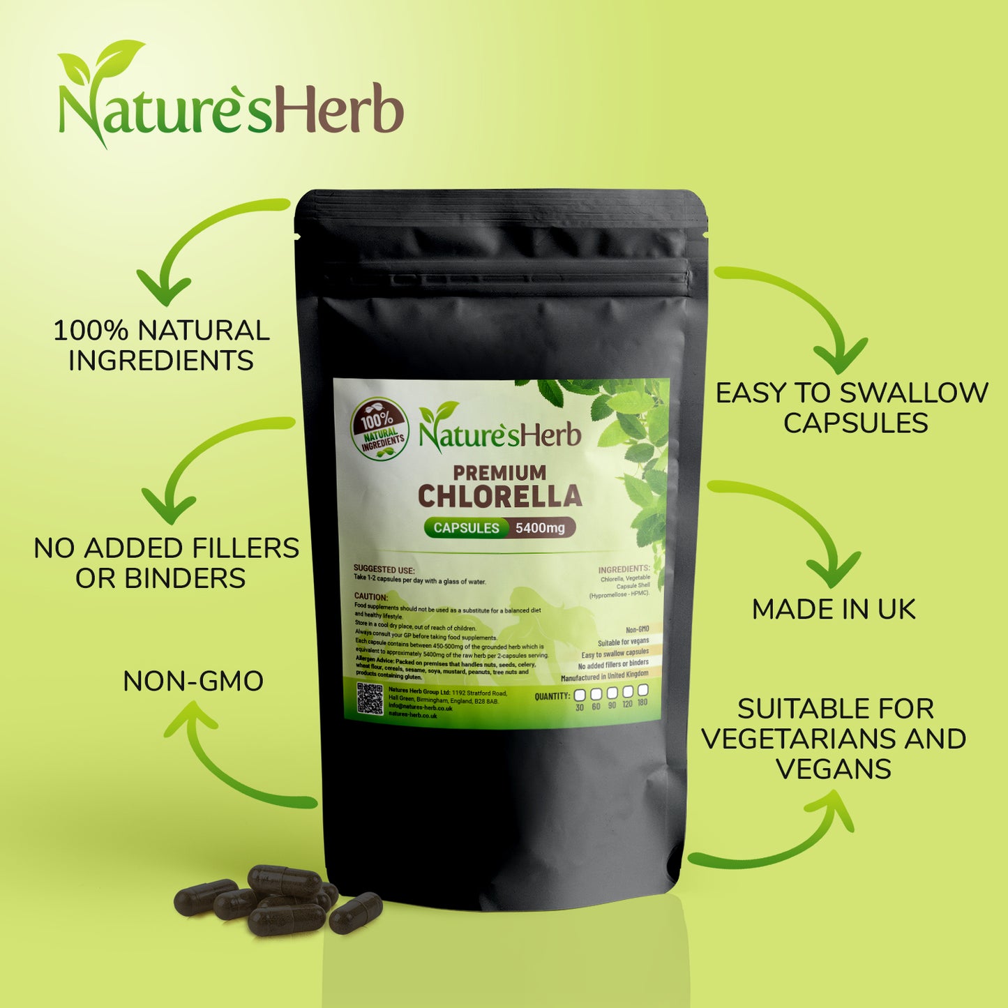 Chlorella Capsules 5400mg