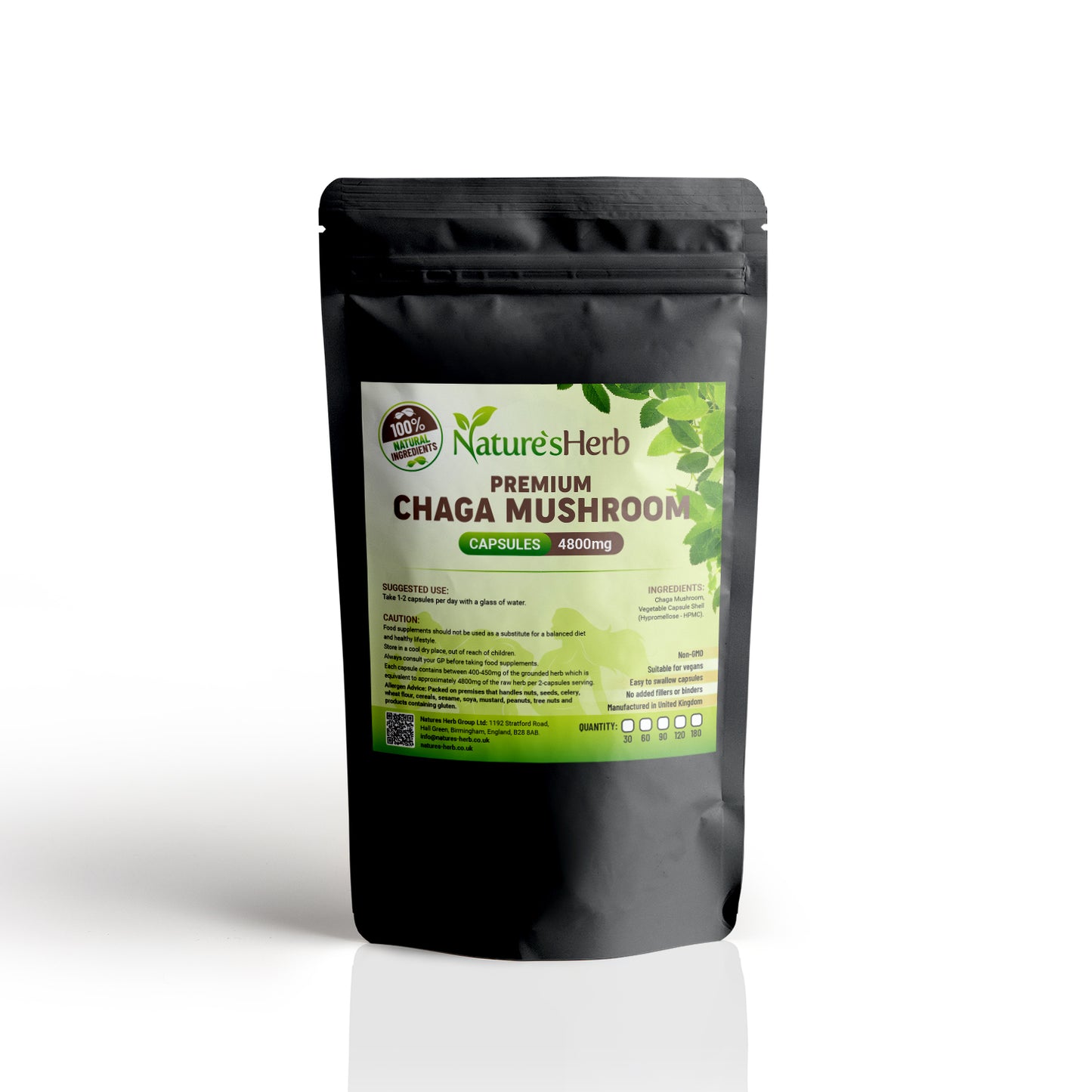 Chaga Mushroom Capsules 4800mg