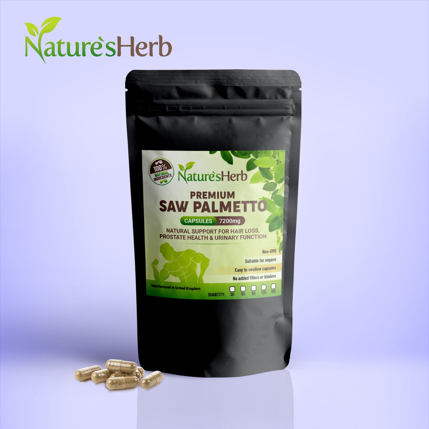 Saw Palmetto Berry Capsules 7200mg