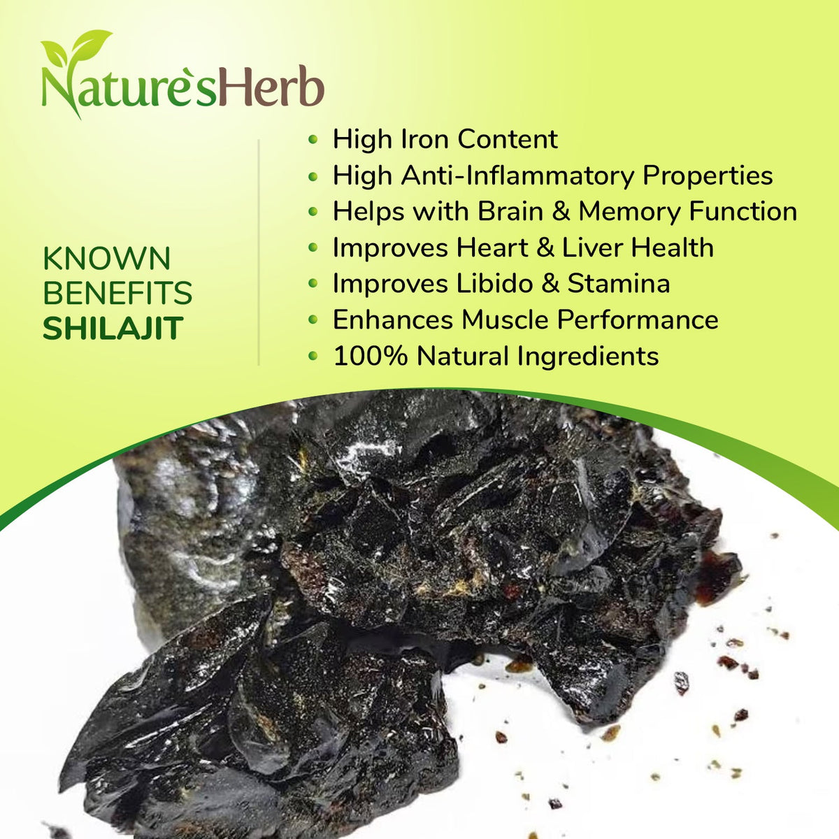 Pure Shilajit Powder for Energy & Wellness | Natures Herb
